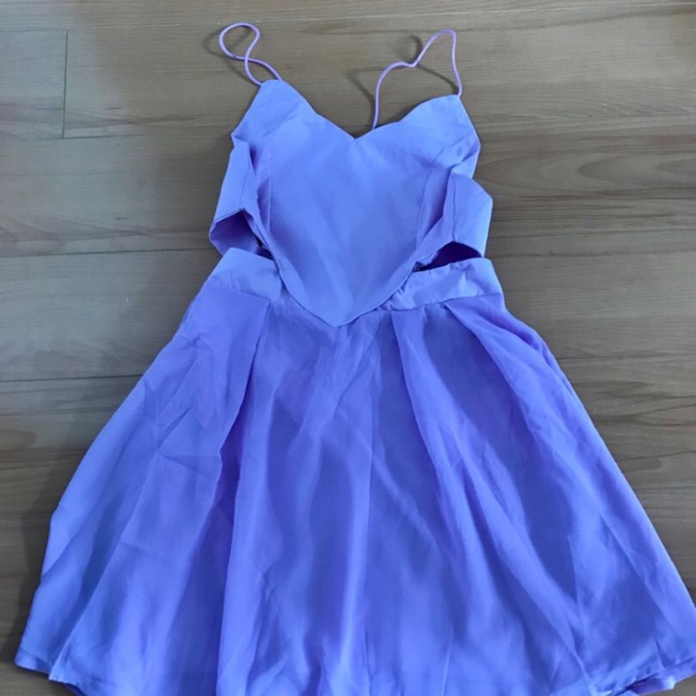 Lilac open back dress